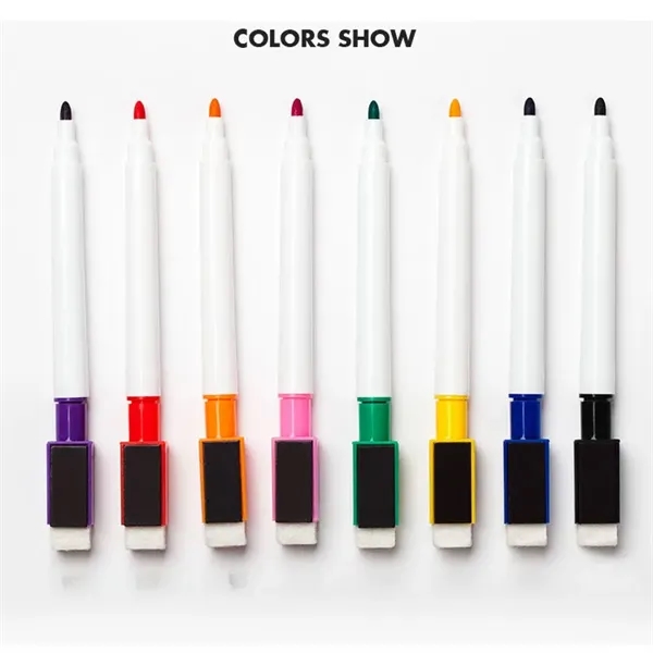 Magnetic Dry Erase Markers with Erasers Cap - Magnetic Dry Erase Markers with Erasers Cap - Image 7 of 9