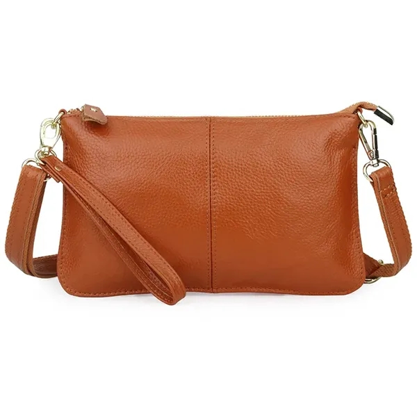 Leather Wristlet Clutch Bag - Leather Wristlet Clutch Bag - Image 4 of 16