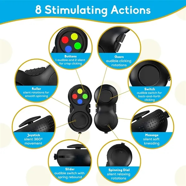 Fidget Toys Controller Pad Stress Cube with Strap - Fidget Toys Controller Pad Stress Cube with Strap - Image 4 of 6