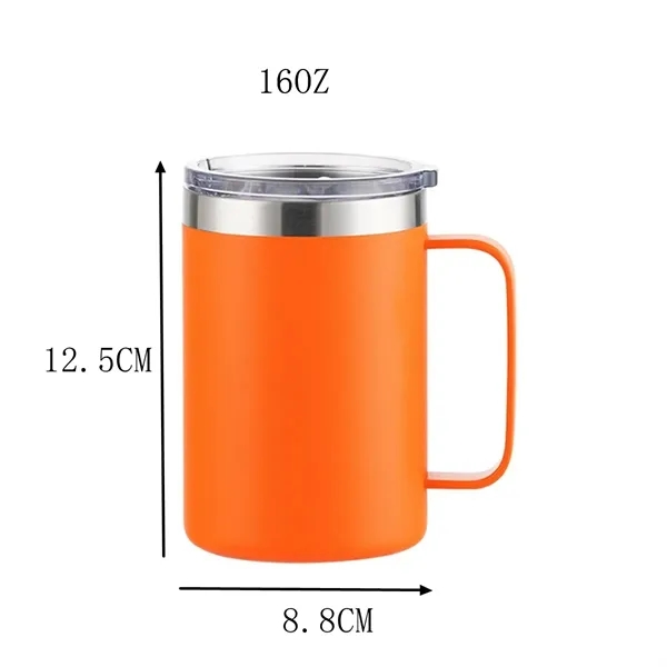 16oz Coffee Mug Tumbler Vacuum Insulated Cup with Handle - 16oz Coffee Mug Tumbler Vacuum Insulated Cup with Handle - Image 1 of 6