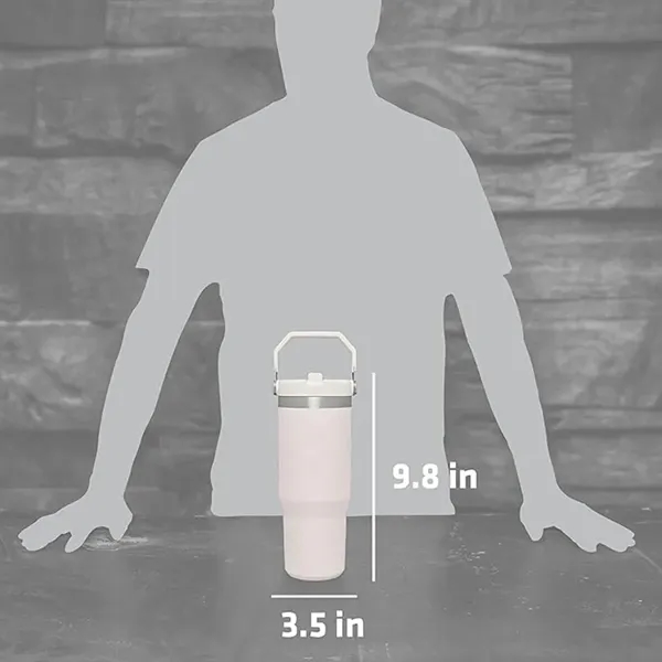 30oz Stainless Steel Tumbler with Top Handle - 30oz Stainless Steel Tumbler with Top Handle - Image 2 of 4