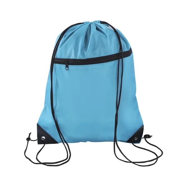 Polyester Drawstring Backpack - Polyester Drawstring Backpack - Image 1 of 4