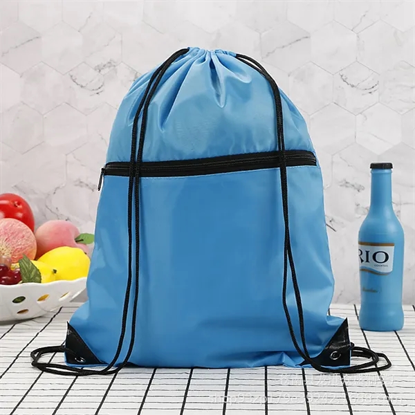 Polyester Drawstring Backpack - Polyester Drawstring Backpack - Image 4 of 4