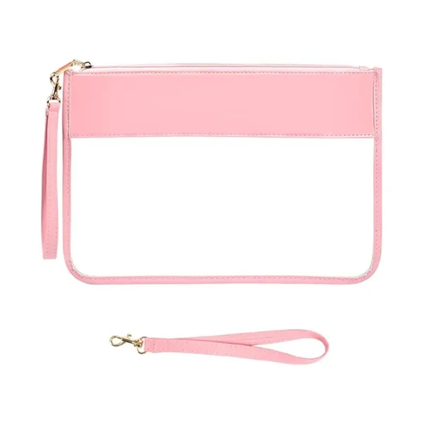Towel Embroidery Letter Transparent Waterproof Makeup Bag - Towel Embroidery Letter Transparent Waterproof Makeup Bag - Image 2 of 17