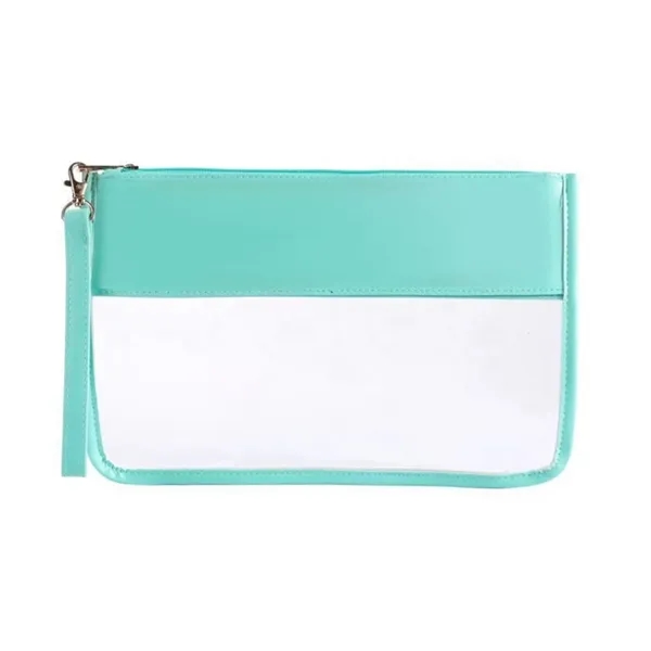 Towel Embroidery Letter Transparent Waterproof Makeup Bag - Towel Embroidery Letter Transparent Waterproof Makeup Bag - Image 5 of 17