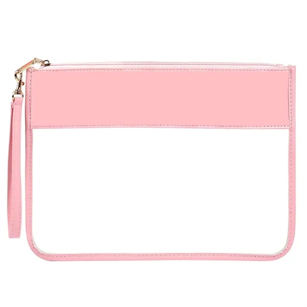 Towel Embroidery Letter Transparent Waterproof Makeup Bag - Towel Embroidery Letter Transparent Waterproof Makeup Bag - Image 8 of 17