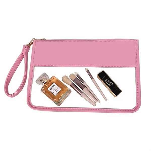 Towel Embroidery Letter Transparent Waterproof Makeup Bag - Towel Embroidery Letter Transparent Waterproof Makeup Bag - Image 9 of 17