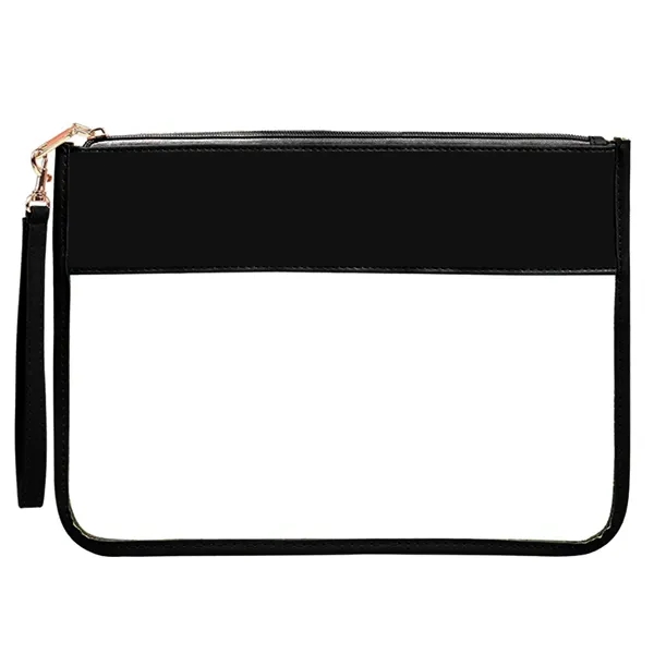 Towel Embroidery Letter Transparent Waterproof Makeup Bag - Towel Embroidery Letter Transparent Waterproof Makeup Bag - Image 10 of 17