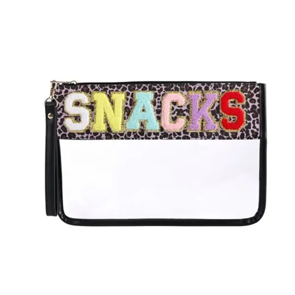 Towel Embroidery Letter Transparent Waterproof Makeup Bag - Towel Embroidery Letter Transparent Waterproof Makeup Bag - Image 14 of 17