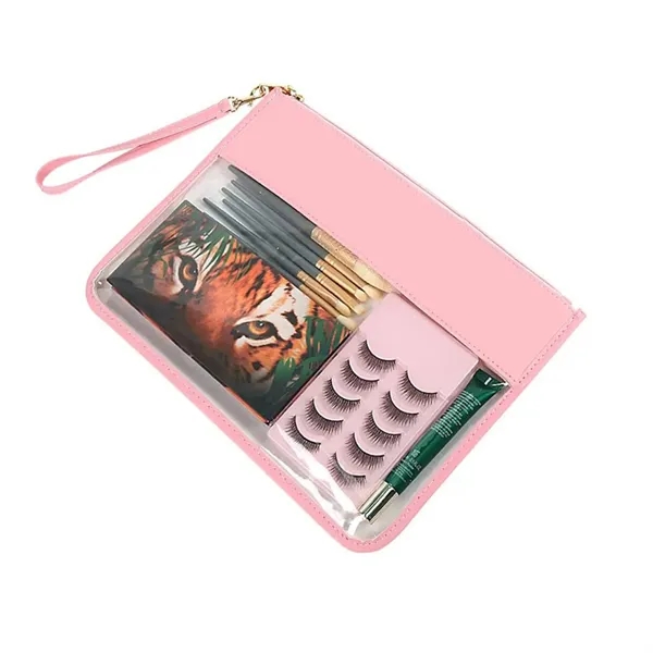 Towel Embroidery Letter Transparent Waterproof Makeup Bag - Towel Embroidery Letter Transparent Waterproof Makeup Bag - Image 16 of 17
