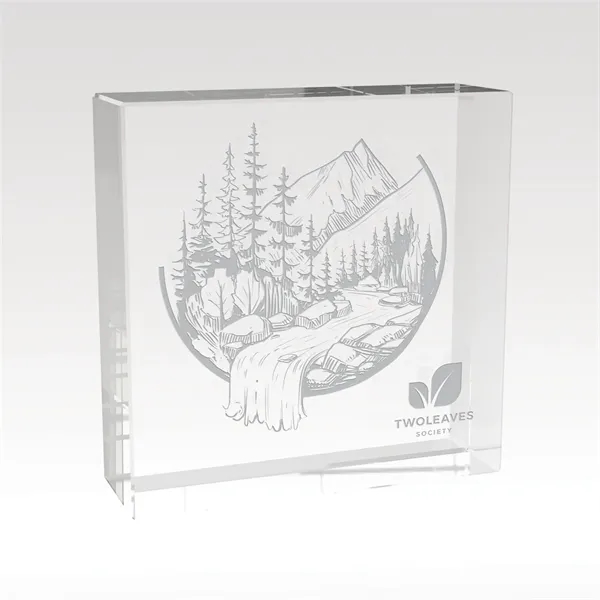 Excite Square Paperweight Award - 3D subsurface