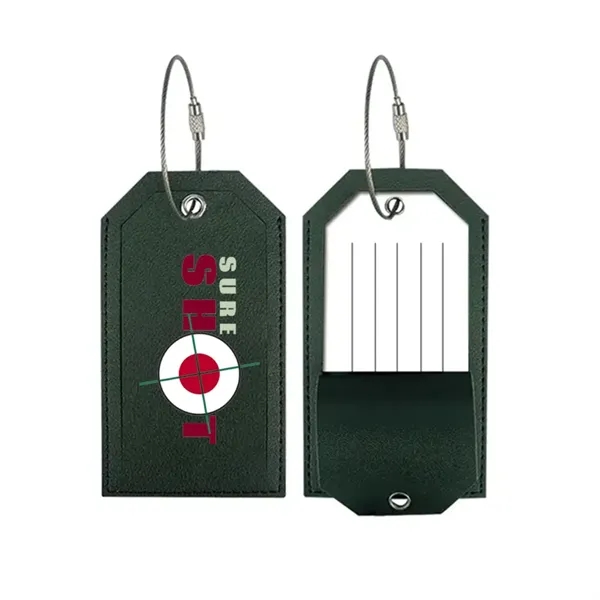 Leather Travel Luggage Tag For Suitcase - Leather Travel Luggage Tag For Suitcase - Image 4 of 6