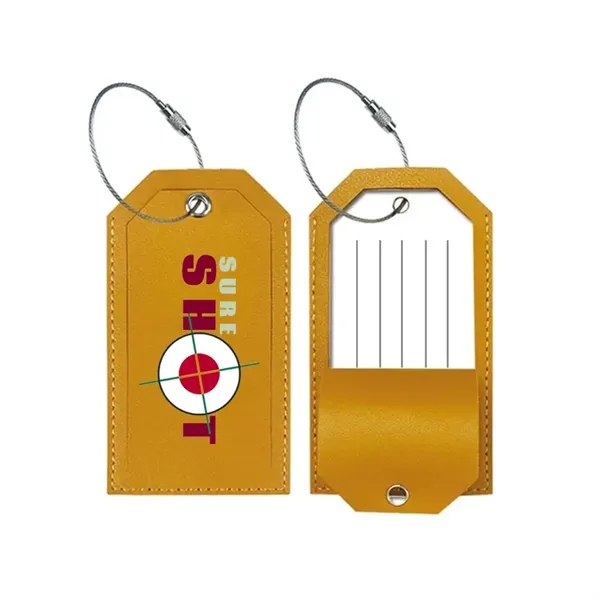 Leather Travel Luggage Tag For Suitcase - Leather Travel Luggage Tag For Suitcase - Image 5 of 6