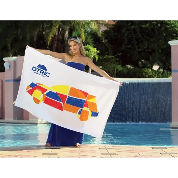Custom Diamond Beach Towel Mid-Weight 17 lb/doz