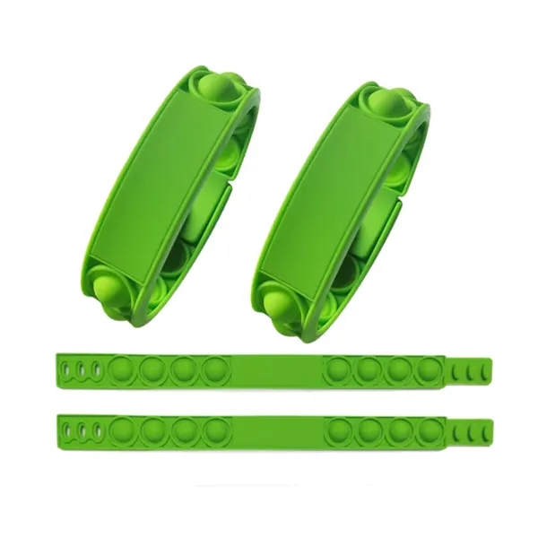 Silicone Finger Bubble Stress Relief Bracelet Wristband - Silicone Finger Bubble Stress Relief Bracelet Wristband - Image 1 of 6