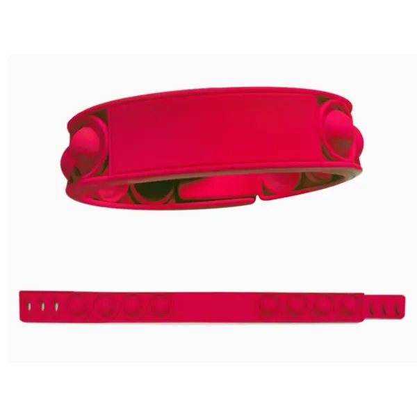 Silicone Finger Bubble Stress Relief Bracelet Wristband - Silicone Finger Bubble Stress Relief Bracelet Wristband - Image 3 of 6
