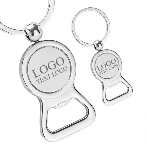 Metal Chrome Bottle Opener Keychains - Metal Chrome Bottle Opener Keychains - Image 2 of 4