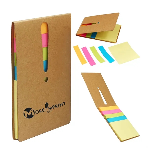 2-in-1 Colorful Sticky Note Set w/Bookmark Office Memo Pads - 2-in-1 Colorful Sticky Note Set w/Bookmark Office Memo Pads - Image 0 of 2