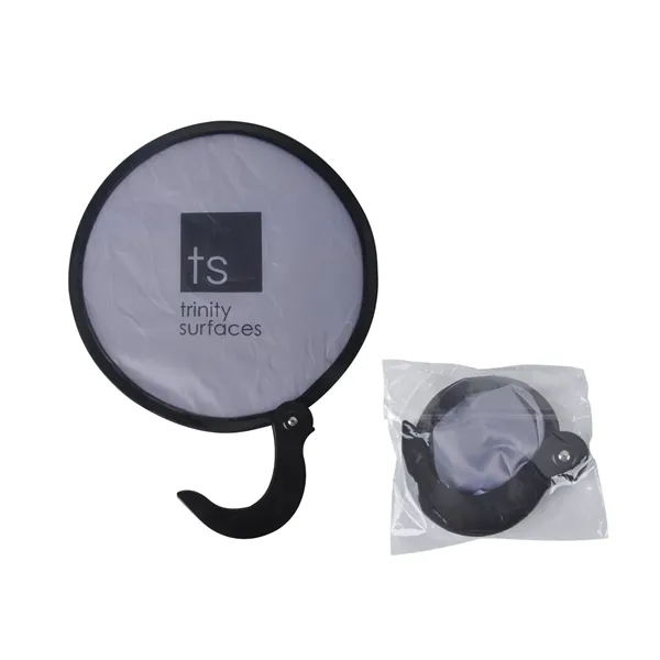 Pocket-sized Portable Foldable Frisbee pop-up hand Fan - Pocket-sized Portable Foldable Frisbee pop-up hand Fan - Image 1 of 2