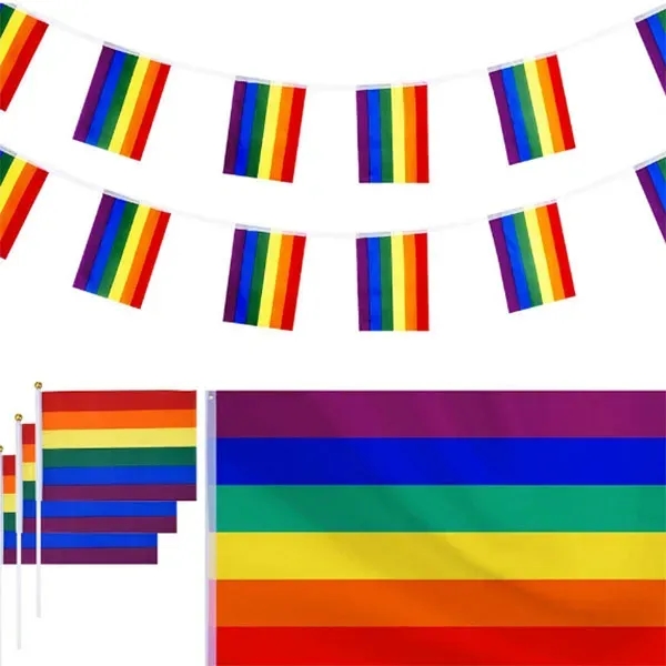Customized Handheld Rainbow Flag - Customized Handheld Rainbow Flag - Image 3 of 3