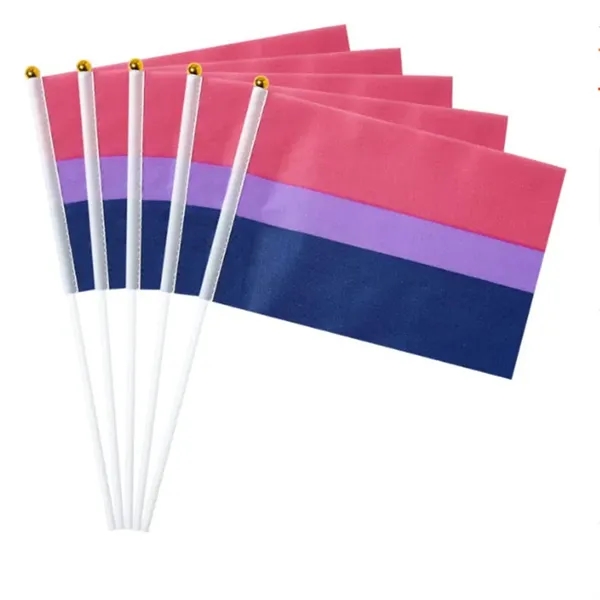 Customized Handheld Rainbow Flag - Customized Handheld Rainbow Flag - Image 1 of 3