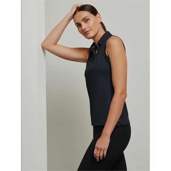 Peter Millar Women's Band Sport Mesh Sleeveless Button Polo - Peter Millar Women's Band Sport Mesh Sleeveless Button Polo - Image 3 of 6