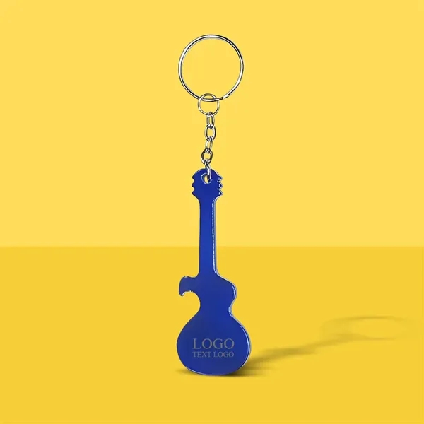 Guitar Shaped Bottle Opener Keychain