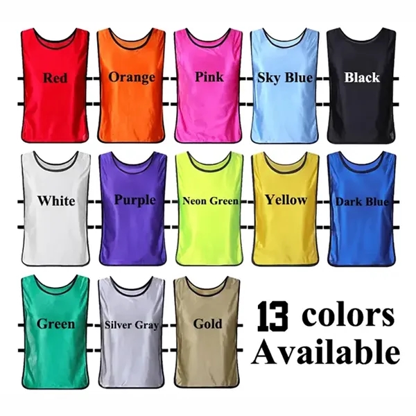 Pinnies Scrimmage Vests for Kids Youth and Adults - Pinnies Scrimmage Vests for Kids Youth and Adults - Image 2 of 3