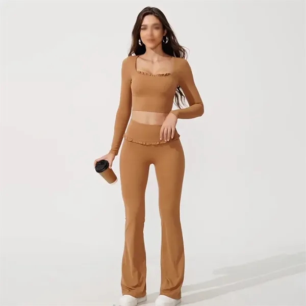 High-Waist Flare Yoga Pants - High-Waist Flare Yoga Pants - Image 4 of 7