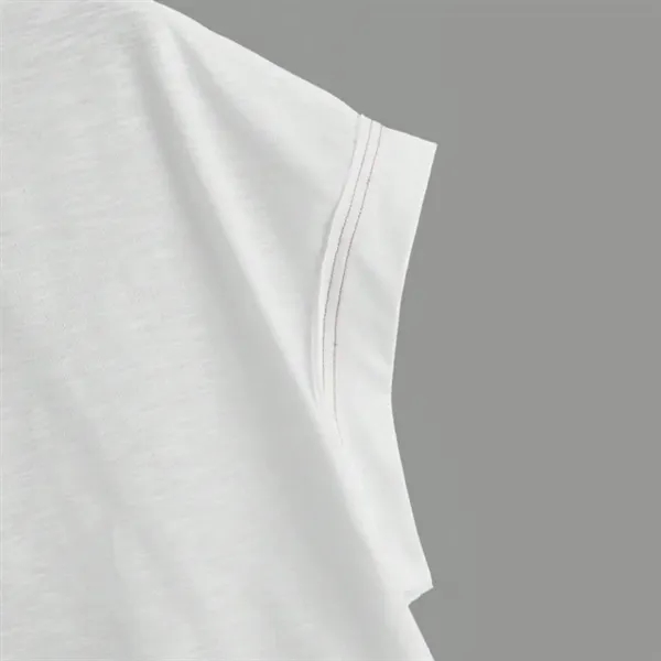 Women's Plain Cut Out Asymmetrical Hem Batwing Sleeve Tee - Women's Plain Cut Out Asymmetrical Hem Batwing Sleeve Tee - Image 3 of 4
