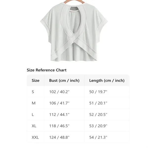 Women's Plain Cut Out Asymmetrical Hem Batwing Sleeve Tee - Women's Plain Cut Out Asymmetrical Hem Batwing Sleeve Tee - Image 4 of 4