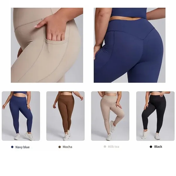 High Waisted Leggings Workout Sports Running Athletic Pants - High Waisted Leggings Workout Sports Running Athletic Pants - Image 5 of 10