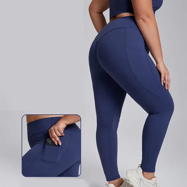High Waisted Leggings Workout Sports Running Athletic Pants - High Waisted Leggings Workout Sports Running Athletic Pants - Image 6 of 10