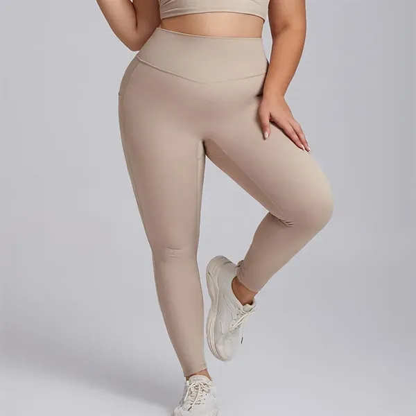 High Waisted Leggings Workout Sports Running Athletic Pants - High Waisted Leggings Workout Sports Running Athletic Pants - Image 9 of 10