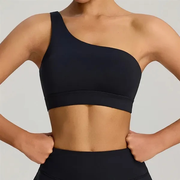 Womens One Shoulder Sports Bra - Womens One Shoulder Sports Bra - Image 3 of 5