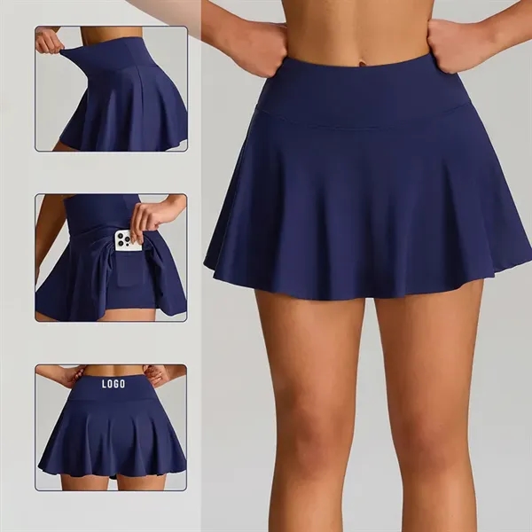 Super High Waisted Yoga Skirts with Side Hidden Pocket - Super High Waisted Yoga Skirts with Side Hidden Pocket - Image 1 of 7