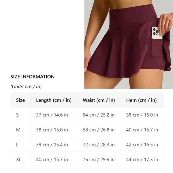 Super High Waisted Yoga Skirts with Side Hidden Pocket - Super High Waisted Yoga Skirts with Side Hidden Pocket - Image 7 of 7