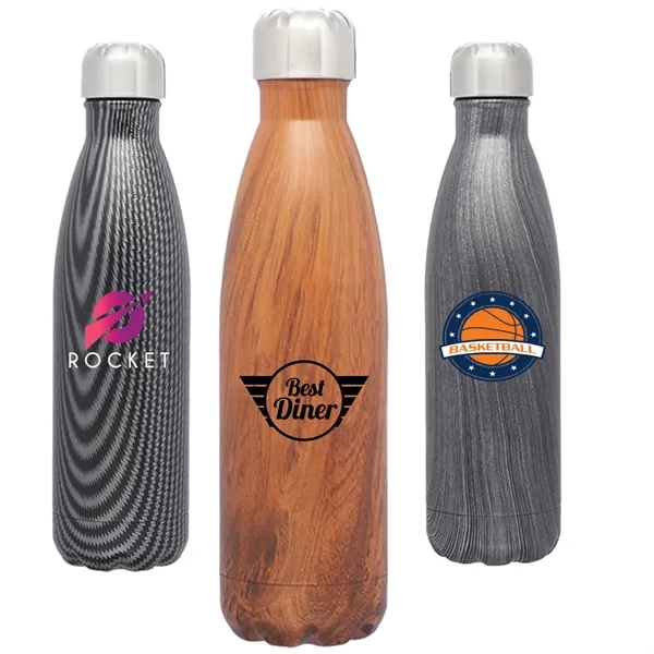 17 oz. BPA free Cola Shaped Wooden Sports Water Bottle