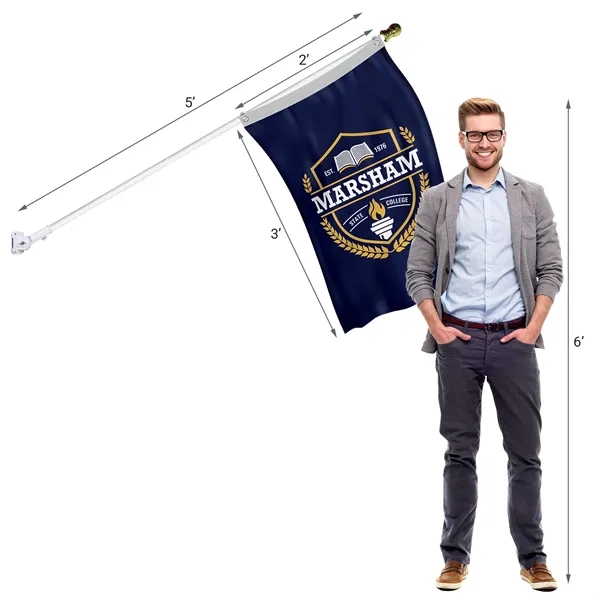 Banner Kit with 2' x 3' Flag and White Bracket - Banner Kit with 2' x 3' Flag and White Bracket - Image 8 of 9