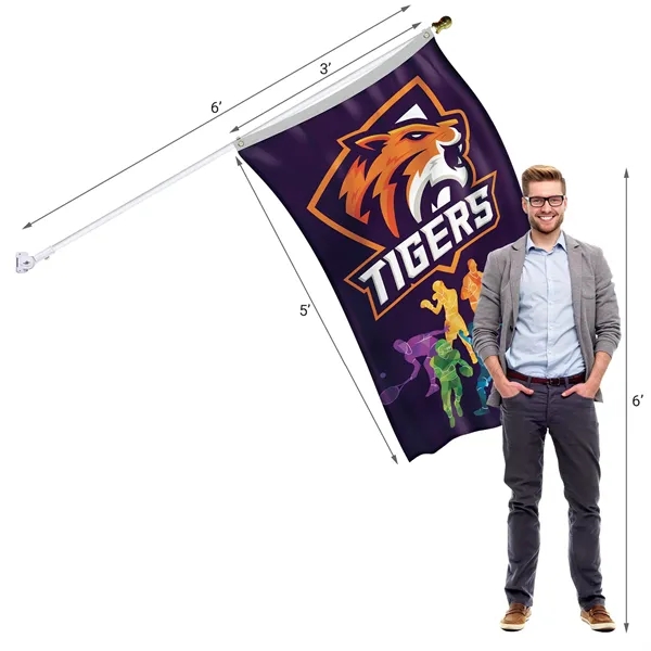 Banner Kit with 3' x 5' Flag and White Bracket - Banner Kit with 3' x 5' Flag and White Bracket - Image 8 of 9