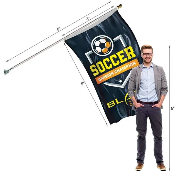 Banner Kit with 3' x 5' Flag and Silver Bracket - Banner Kit with 3' x 5' Flag and Silver Bracket - Image 8 of 9