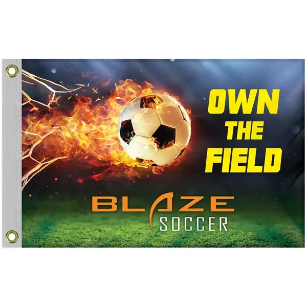 Promotional 2' x 3' Flag Kit with Pole and White Bracket - Promotional 2' x 3' Flag Kit with Pole and White Bracket - Image 1 of 10