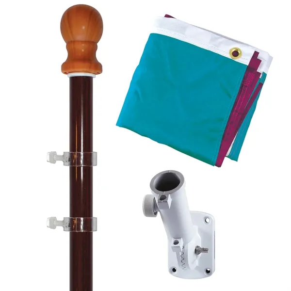 Promotional 2' x 3' Flag Kit with Pole and White Bracket - Promotional 2' x 3' Flag Kit with Pole and White Bracket - Image 4 of 10