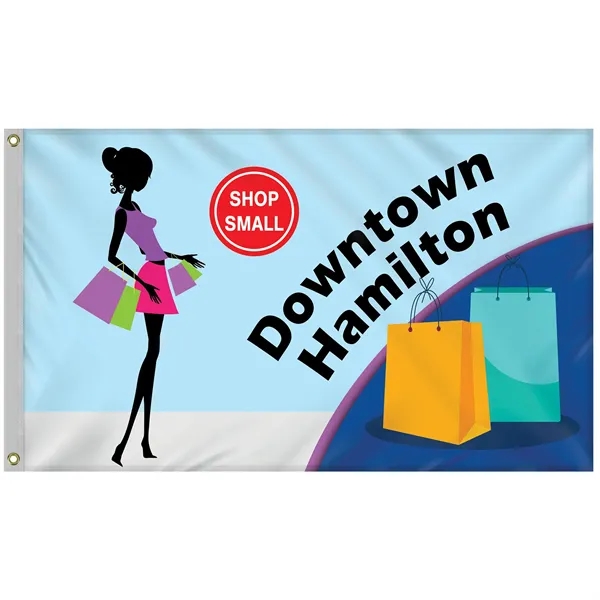 Promotional 3' x 5' Flag Kit with Pole and Silver Bracket - Promotional 3' x 5' Flag Kit with Pole and Silver Bracket - Image 1 of 10