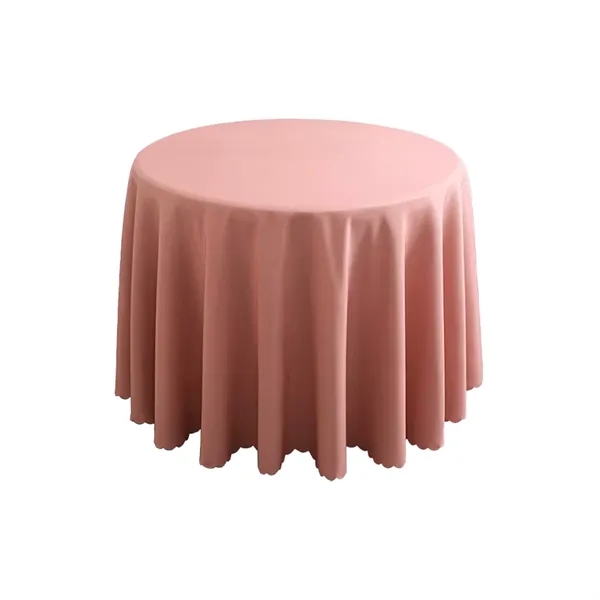 Round Polyester Tablecloth - Round Polyester Tablecloth - Image 10 of 17