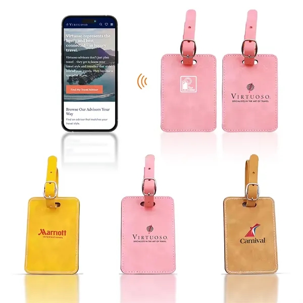 Magic'Tap NFC Smart Leatherette Luggage Tag - Magic'Tap NFC Smart Leatherette Luggage Tag - Image 0 of 3