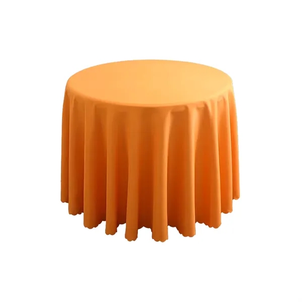 Round Polyester Tablecloth - Round Polyester Tablecloth - Image 7 of 17