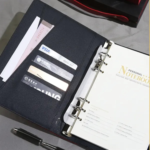 Leatherette Wireless QI Charging Padfolio with Power Bank - Leatherette Wireless QI Charging Padfolio with Power Bank - Image 3 of 3