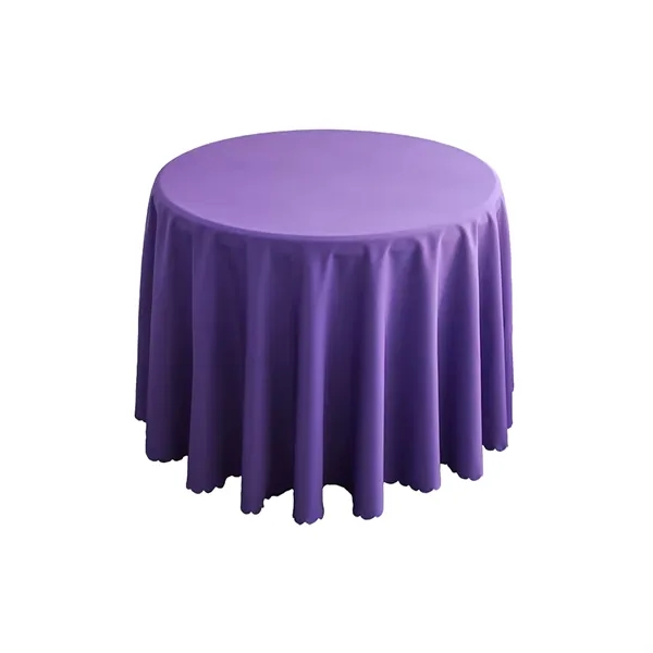 Round Polyester Tablecloth - Round Polyester Tablecloth - Image 8 of 17