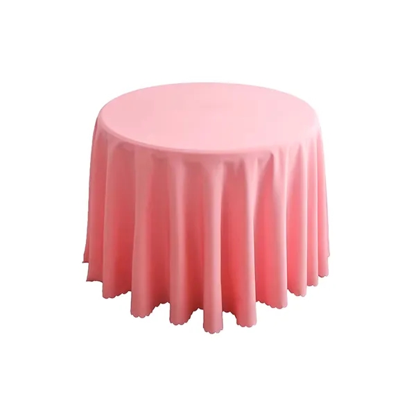 Round Polyester Tablecloth - Round Polyester Tablecloth - Image 4 of 17